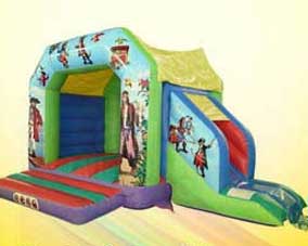 Pirate Themed Bouncy Castle with Side Slide